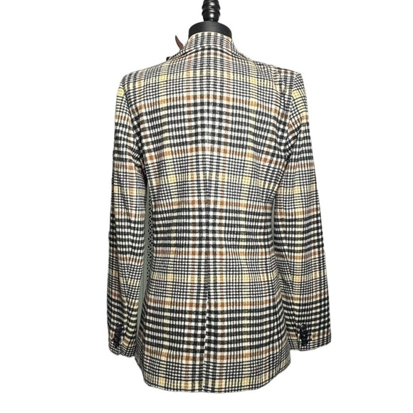 Gap double breasted plaid wool blend blazer size 2 - Picture 4 of 8